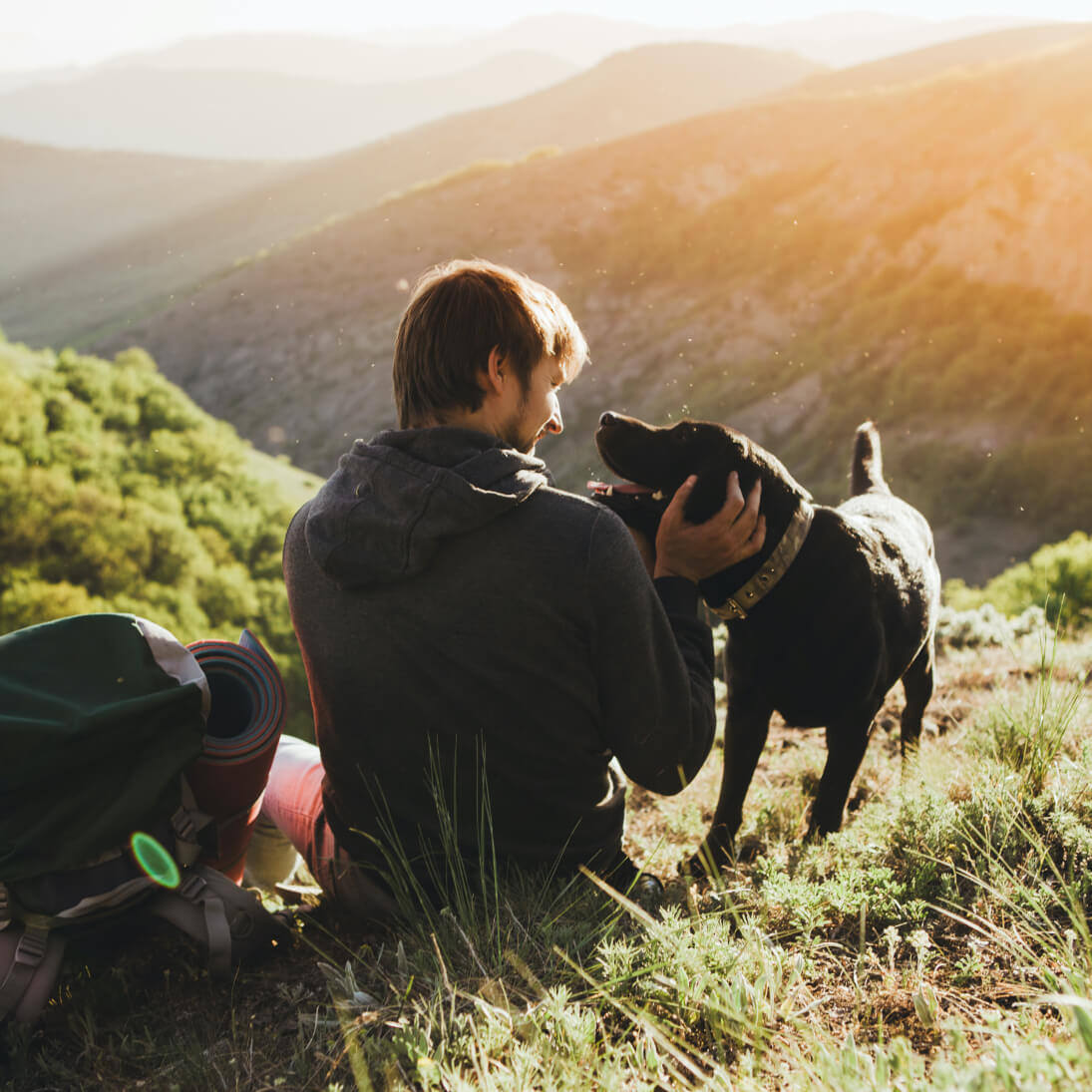 Man with dog