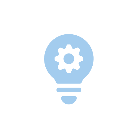 Bulb icon - innovation through technology